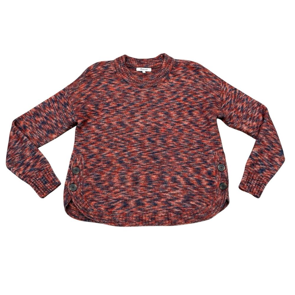 Madewell Space-Dyed Birchmont Side Button Pullover Sweater Size S